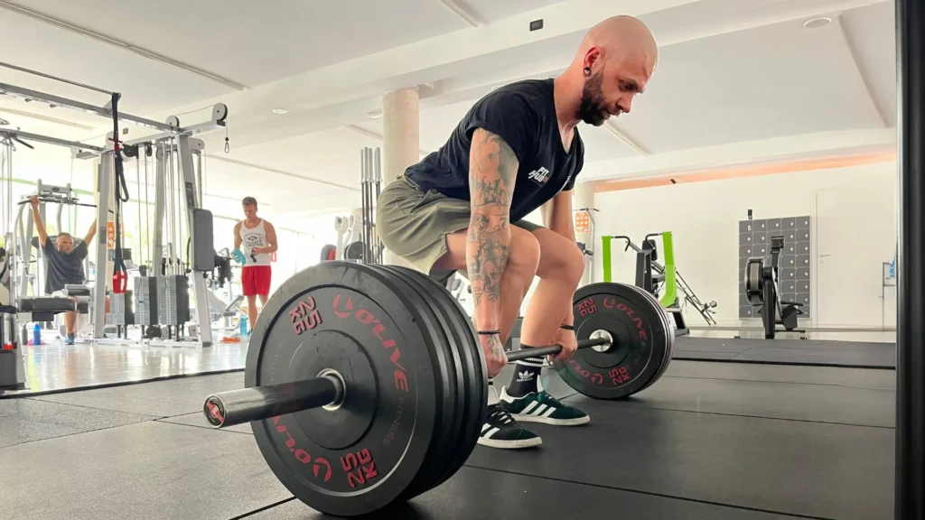 Zona weightlift nella palestra a Rovereto